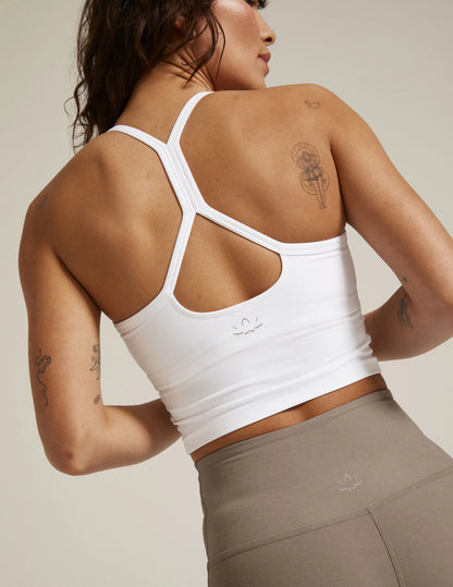 Beyond Yoga Slim Racerback Cropped Tank - White | Beyond Yoga | Evolve Fit Wear