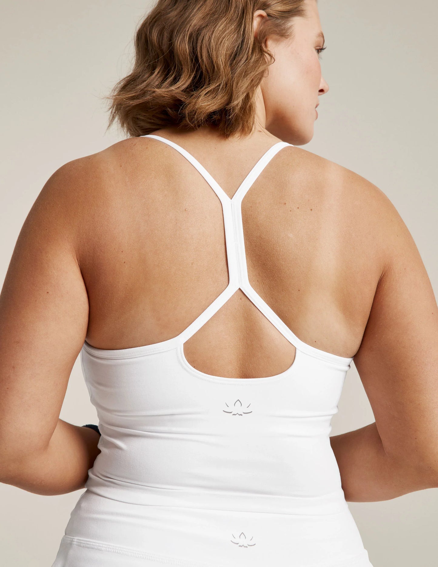 Beyond Yoga Slim Racerback Cropped Tank - White | Beyond Yoga | Evolve Fit Wear