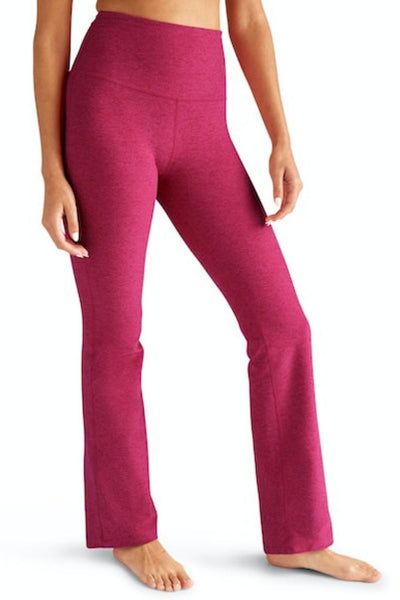 Beyond Yoga High Waisted Practice Pant in Cranberry Heather