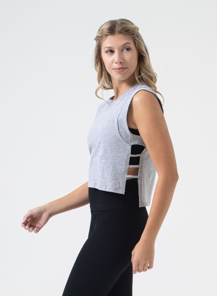 Brynn Tank T0568:T0568-Heather Grey-XS - NUX