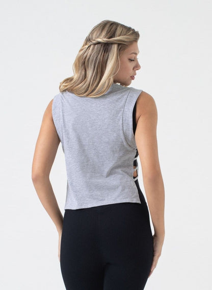 Brynn Tank T0568:T0568-Heather Grey-XS - NUX