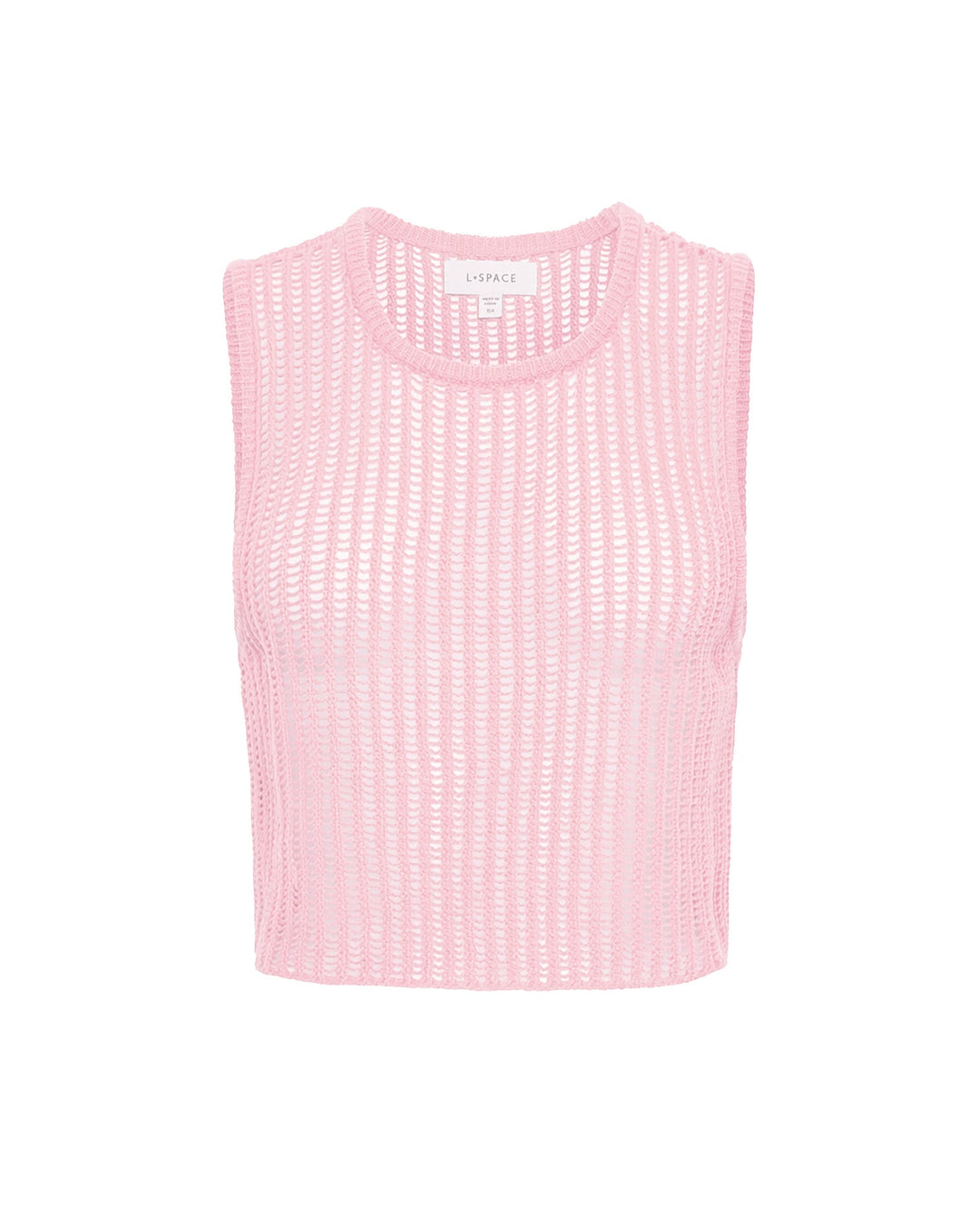 LSPACE Sander Top in Rosewater, off-model flat lay.