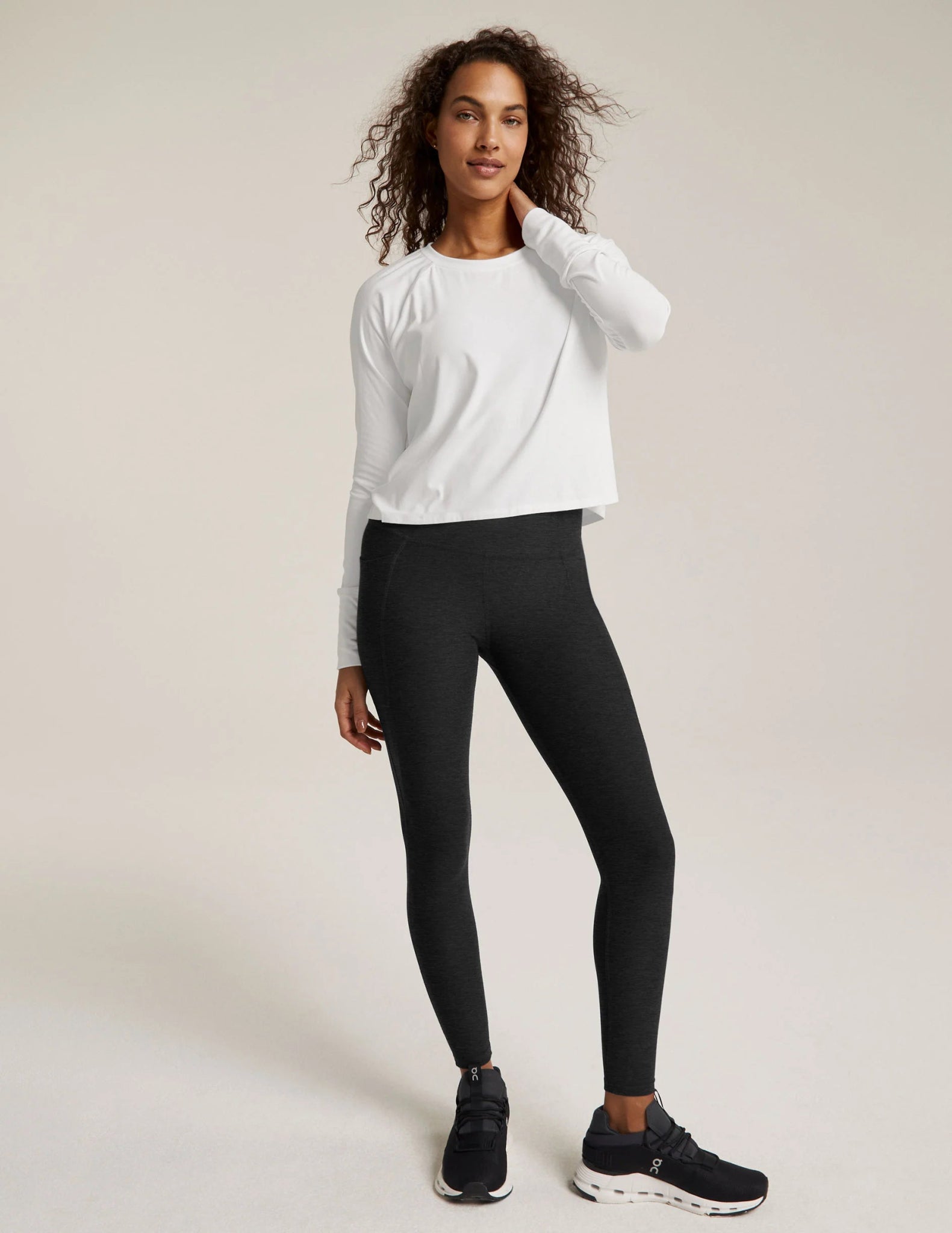 Featherweight Daydreamer Pullover - Cloud White | Beyond Yoga | Evolve Fit Wear