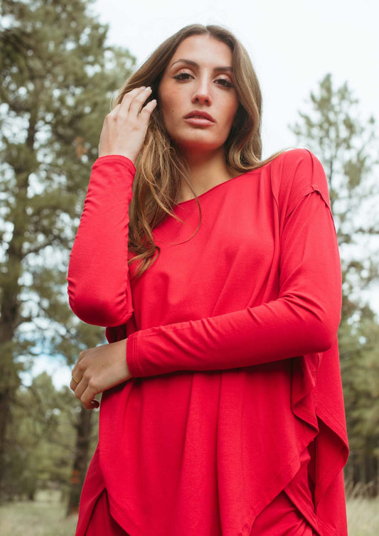Flow Top - Wildflower Red | Jala | Evolve Fit Wear