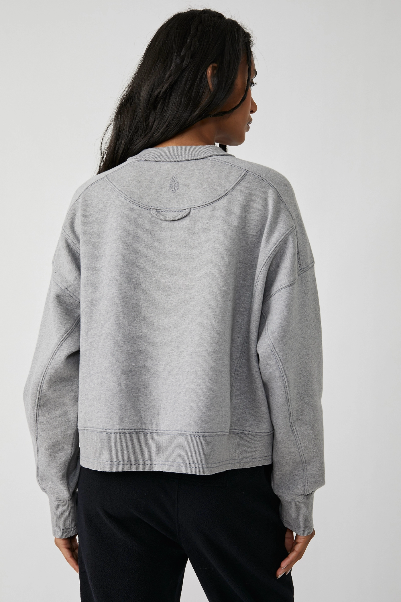 Free People Intercept Pullover - Heather Grey