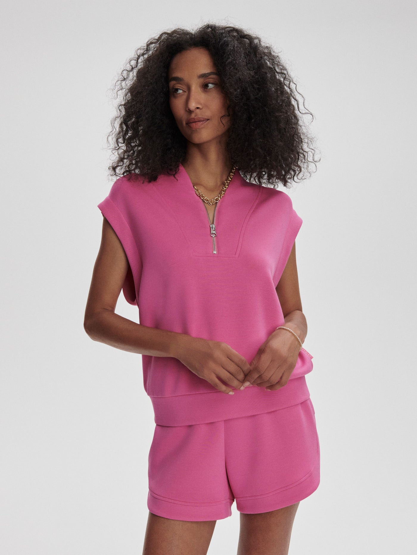 Varley Loretta Half Zip - Ibis Rose