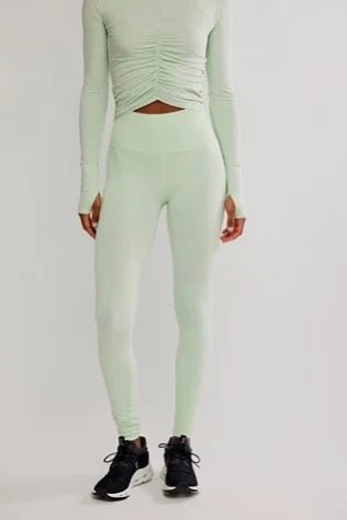 Good Karma Crop 7/8 Yoga Leggings - Cactus | Free People Movement | Evolve Fit Wear