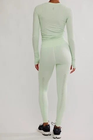 Good Karma Crop 7/8 Yoga Leggings - Cactus | Free People Movement | Evolve Fit Wear