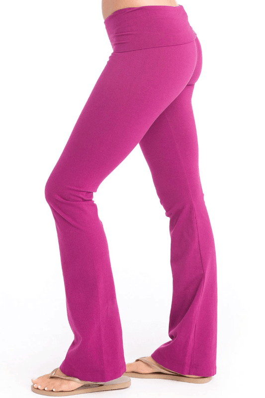 Hard Tail Rolldown Bootleg Pant - Boysenberry | Hard Tail Forever | Evolve Fit Wear