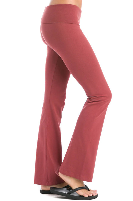 Hard Tail Rolldown Bootleg Pant - Mahogany | Hard Tail Forever | Evolve Fit Wear