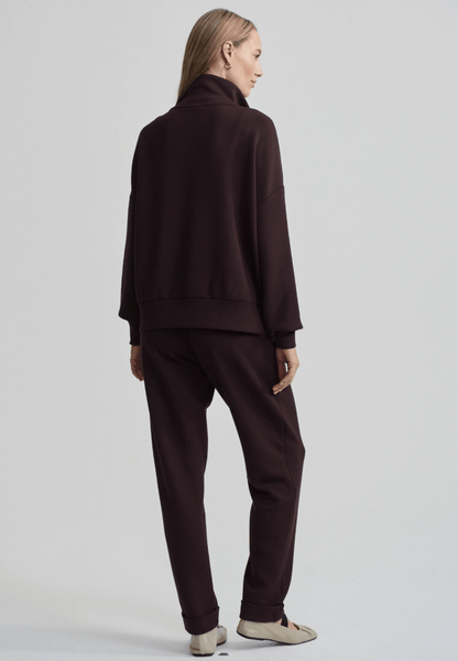 Hawley Half - Zip Sweat - Coffee Bean | Relaxed Fit Sweatshirt | Varley | Evolve Fit Wear