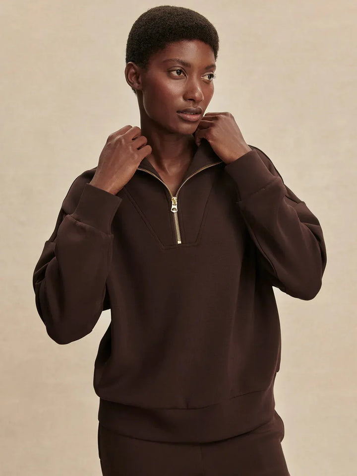 hawley-half-zip-sweat-coffee-bean-relaxed-fit-sweatshirt-varley-evolve-fit-wear-5127657 - Evolve Fit Wear - hawley-half-zip-sweat-coffee-bean-relaxed-fit-sweatshirt-varley-evolve-fit-wear-5127657
