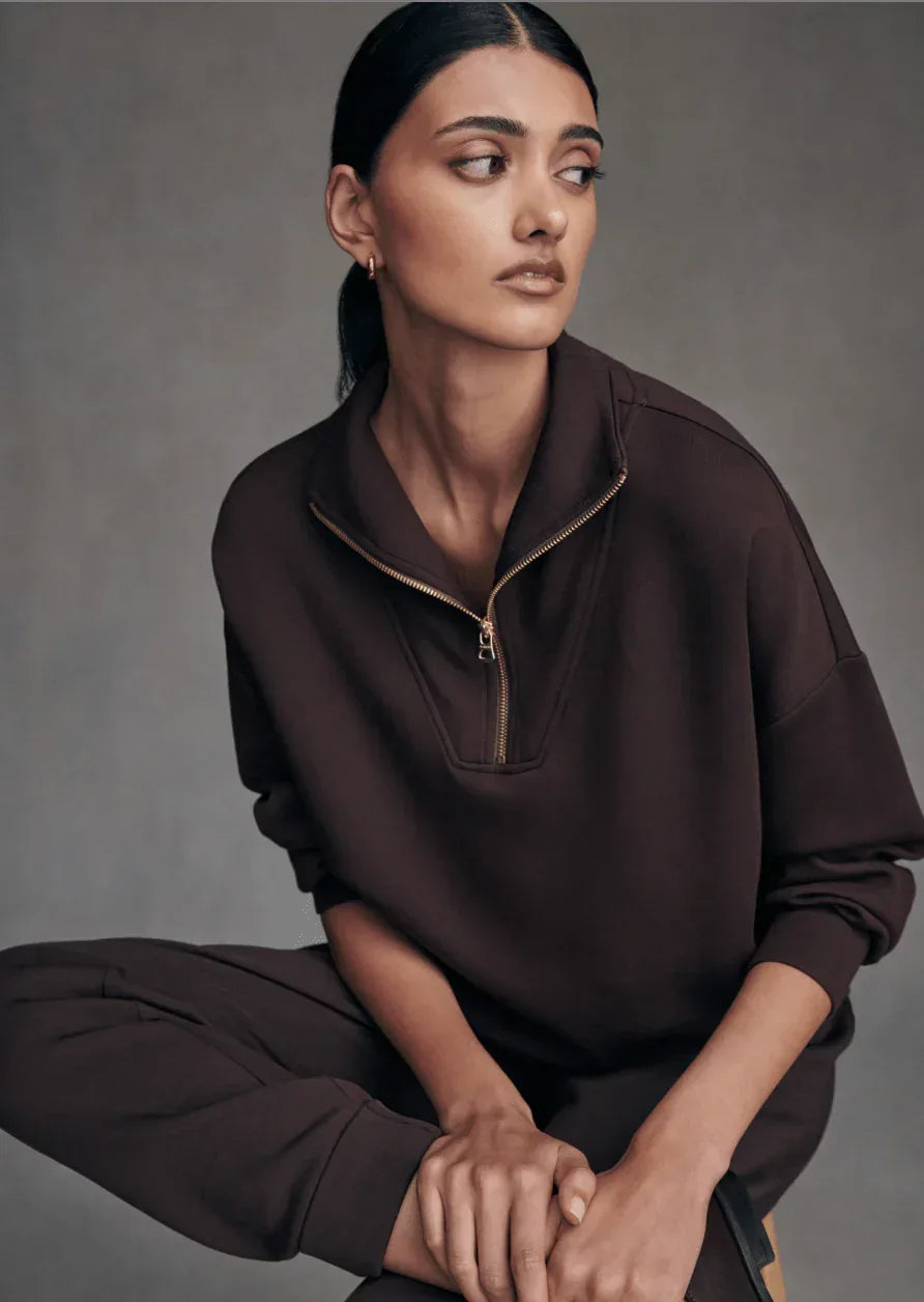 hawley-half-zip-sweat-coffee-bean-relaxed-fit-sweatshirt-varley-evolve-fit-wear-8132401 - Evolve Fit Wear - hawley-half-zip-sweat-coffee-bean-relaxed-fit-sweatshirt-varley-evolve-fit-wear-8132401