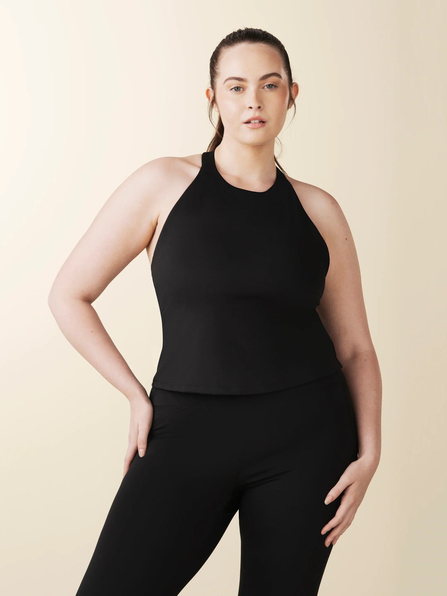 High Neck Tank - Black | Losano | Evolve Fit Wear