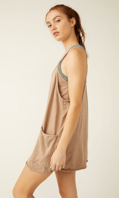 Hot Shot Mini Dress - Mocha Latte | Oversized with Built In Shorts | Free People Movement | Evolve Fit Wear