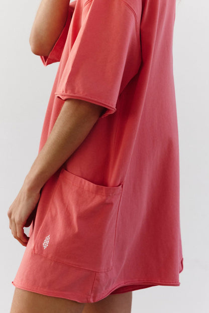 Hot Shot Tee Romper - Hibiscus | Oversized Tee Shirt Onesie | Free People Movement | Evolve Fit Wear