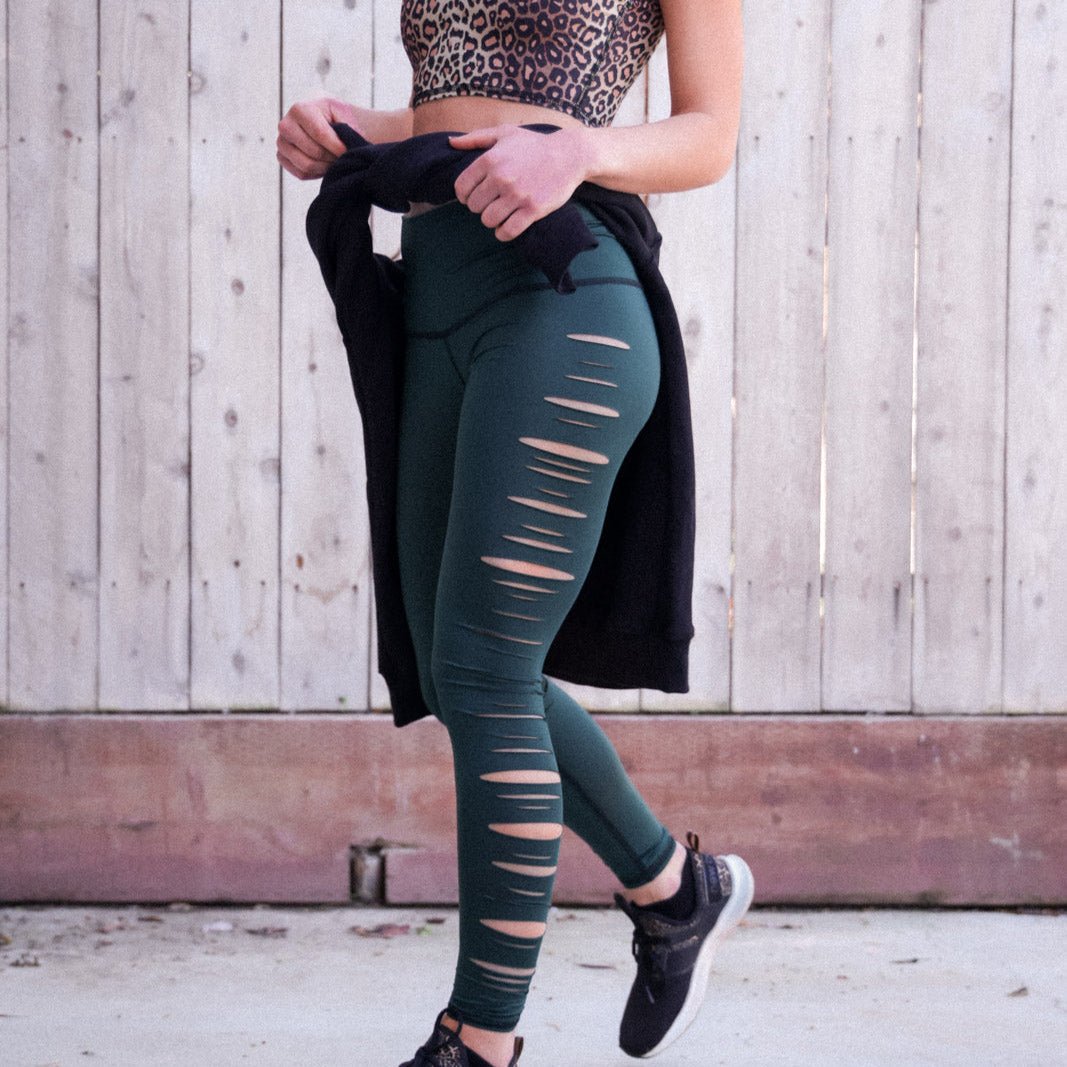 Hunter Green Laser Hot Pant | Teeki | Evolve Fit Wear