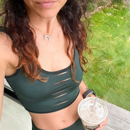 Hunter Green Laser Lover Tank | Teeki | Evolve Fit Wear