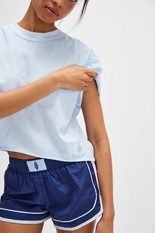 Inspire Tee - Baseline Blue | Oversized Dropped Shoulders Tee Shirt | Free People Movement | Evolve Fit Wear