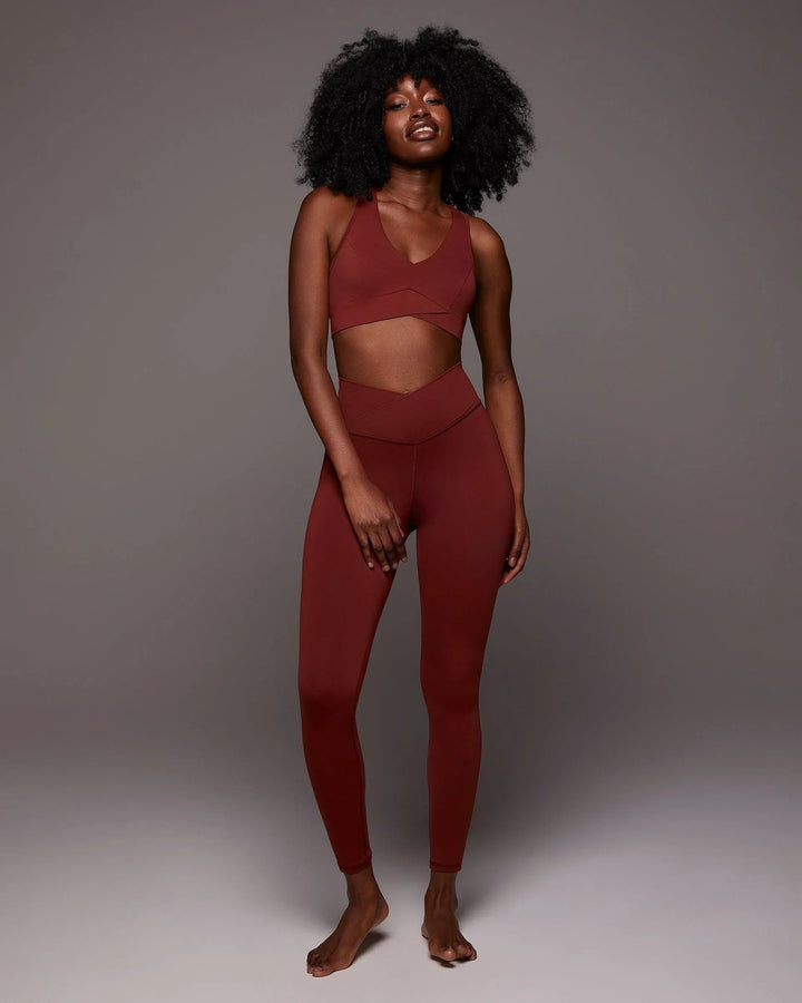 Michi Ray 7/8 Performance Leggings - Terra Cotta - Full Outfit View
