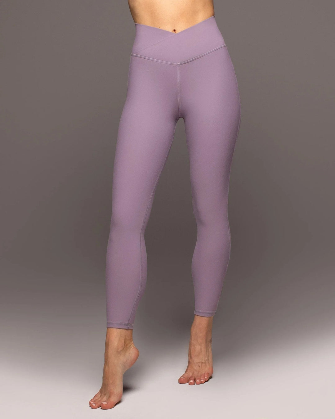 Michi Ray 7/8 Performance Leggings - Lavender - Front View