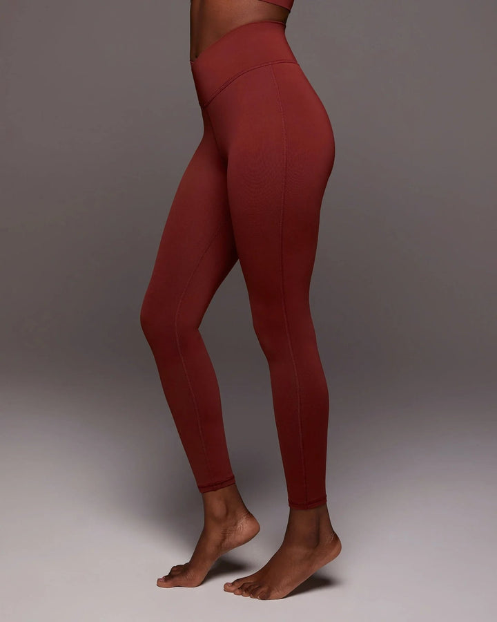 Michi Ray 7/8 Performance Leggings - Terra Cotta - Side View