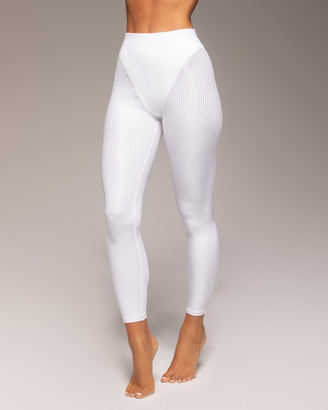 Ambient High Cut Ribbed Legging - Front View