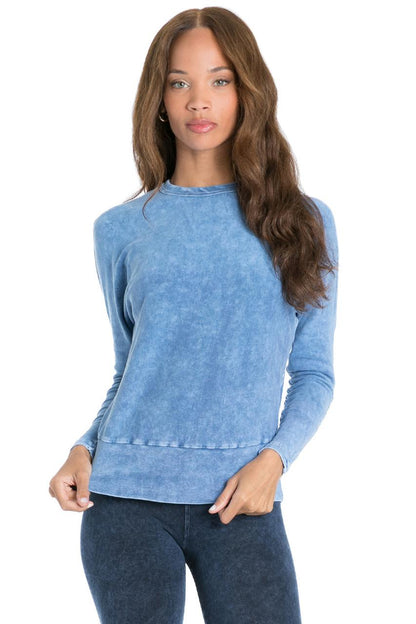 Long Sleeve Banded Pullover Tee - Mineral Light Blue | Hard Tail Forever | Evolve Fit Wear