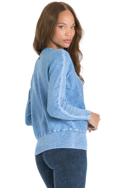 Long Sleeve Banded Pullover Tee - Mineral Light Blue | Hard Tail Forever | Evolve Fit Wear