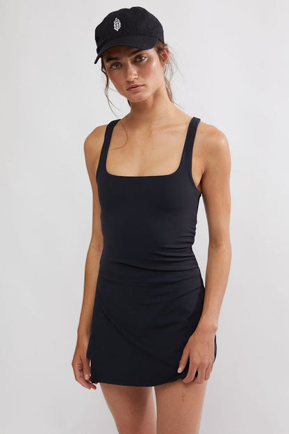Never Better Tennis Mini Dress - True Black | Free People Movement | Evolve Fit Wear