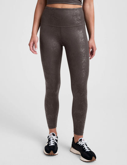 Powershine High Waisted Midi Leggings - Espresso Viper | Beyond Yoga | Evolve Fit Wear