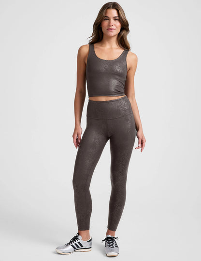 Powershine High Waisted Midi Leggings - Espresso Viper | Beyond Yoga | Evolve Fit Wear