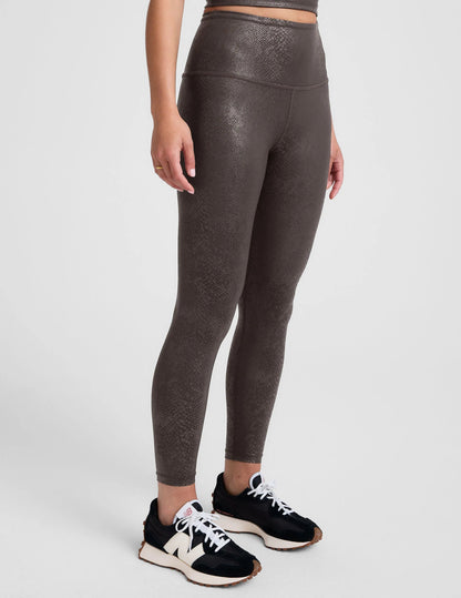Powershine High Waisted Midi Leggings - Espresso Viper | Beyond Yoga | Evolve Fit Wear