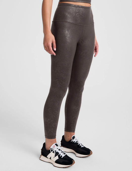Powershine High Waisted Midi Leggings - Espresso Viper | Beyond Yoga | Evolve Fit Wear