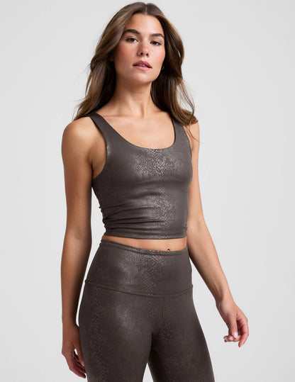 Powershine Sport - Street Cropped Tank - Espresso Viper | Beyond Yoga | Evolve Fit Wear