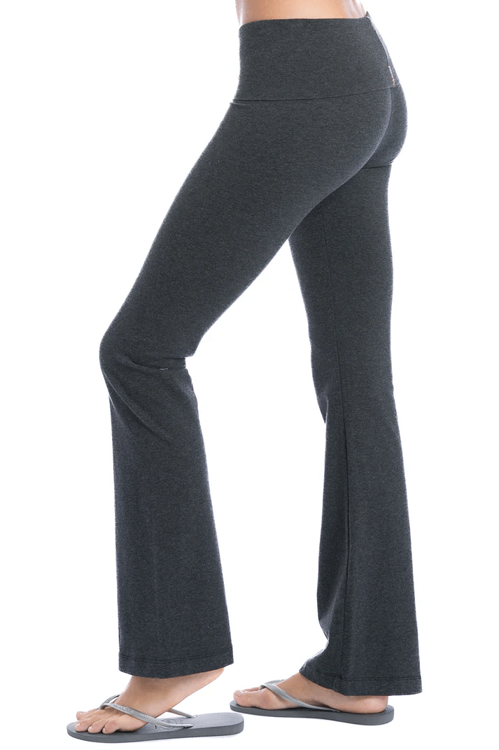 Premium Bootcut Leggings with Sculpting Waistband - Dark Charcoal Heather Grey | Hard Tail Forever | Evolve Fit Wear