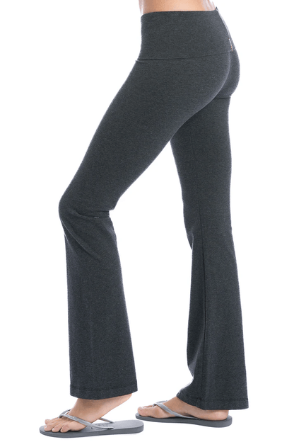 Premium Bootcut Leggings with Sculpting Waistband - Dark Charcoal Heather Grey | Hard Tail Forever | Evolve Fit Wear