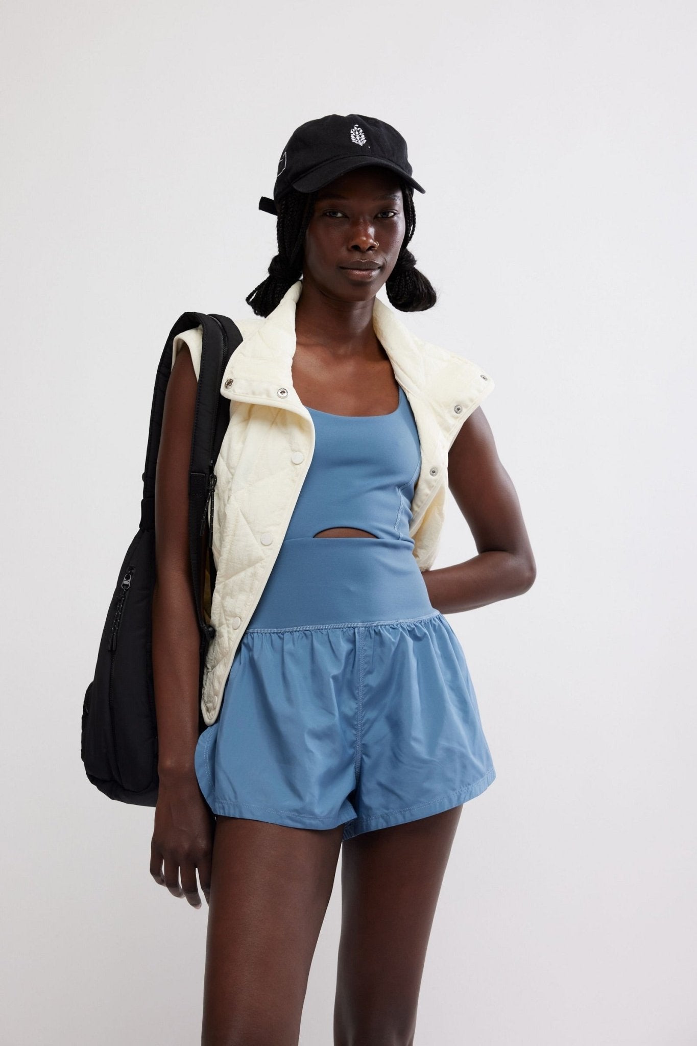 Righteous Runsie Performance Romper - Skyline Blue | Free People Movement | Evolve Fit Wear