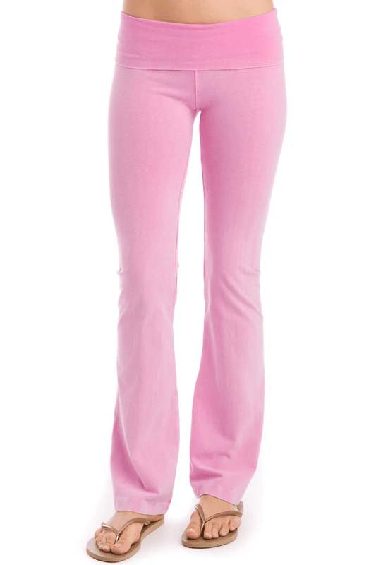 Rolldown Bootcut Pants – Mineral Pink Classic Yoga Style | Hard Tail Forever | Evolve Fit Wear