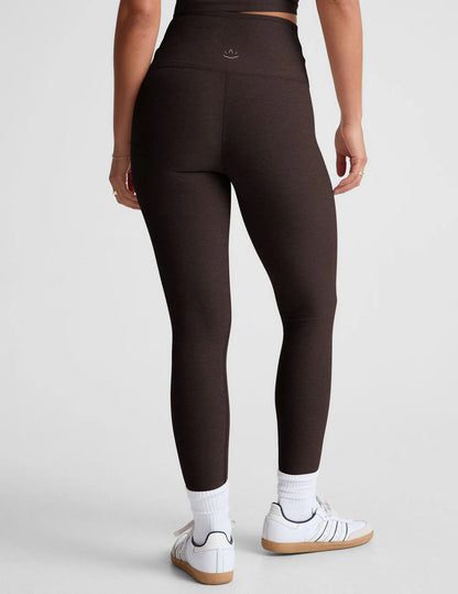 Spacedye At Your Leisure High Waisted Midi Leggings - Dark Chocolate Heather | Beyond Yoga | Evolve Fit Wear