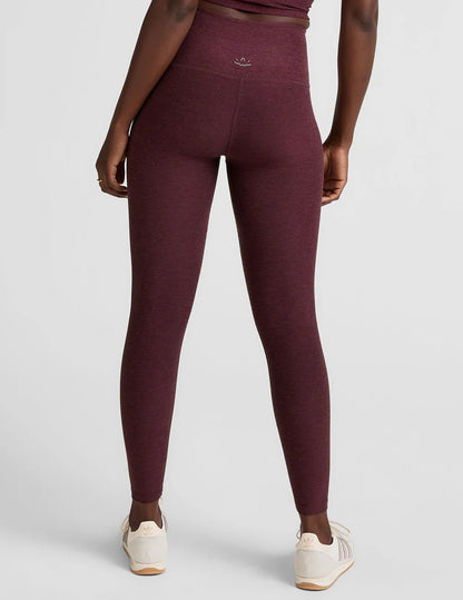 Spacedye Caught in the Midi High Waisted Leggings - Midnight Burgundy Heather | Beyond Yoga | Evolve Fit Wear