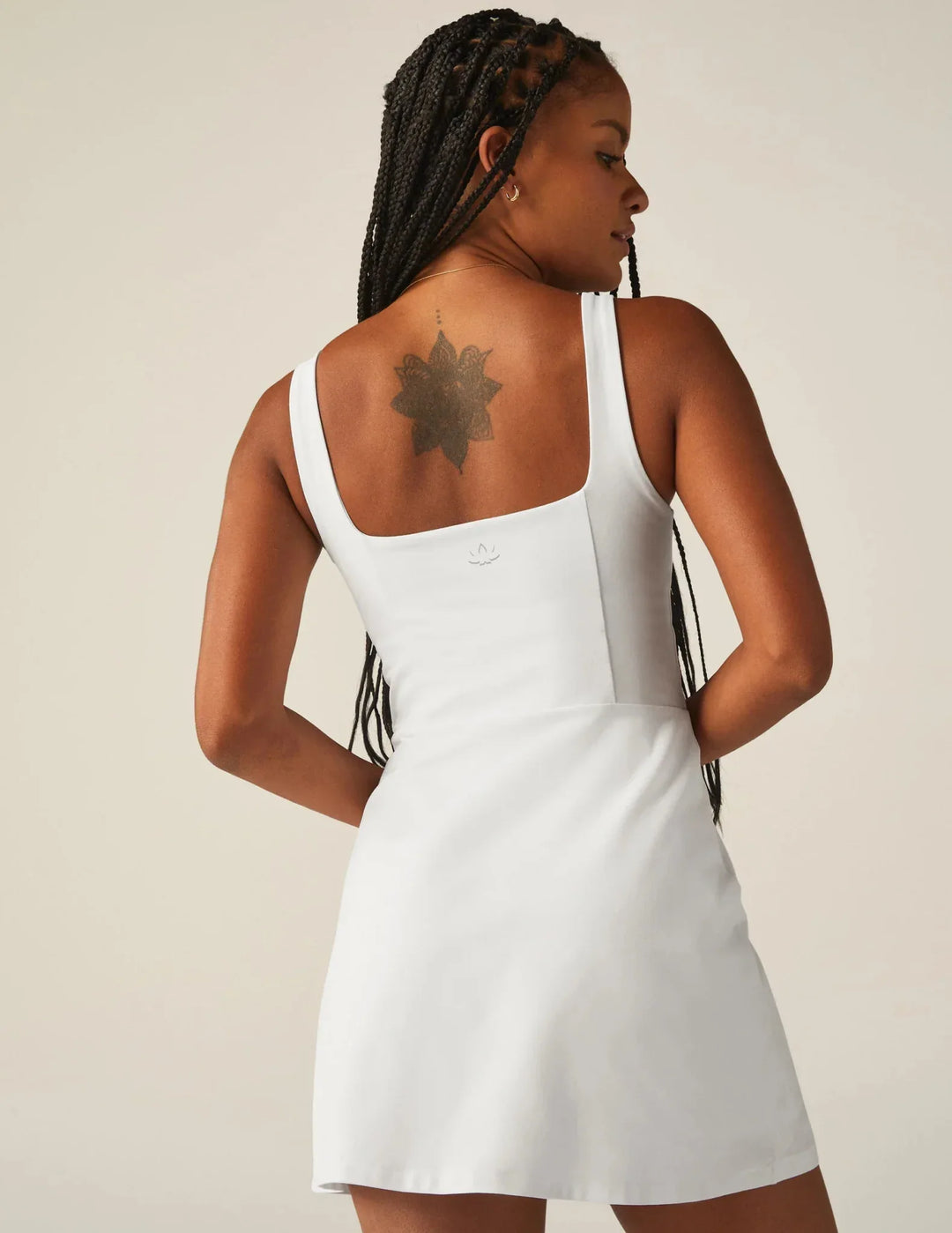 Spacedye Court Appeal Mini Dress - Cloud White