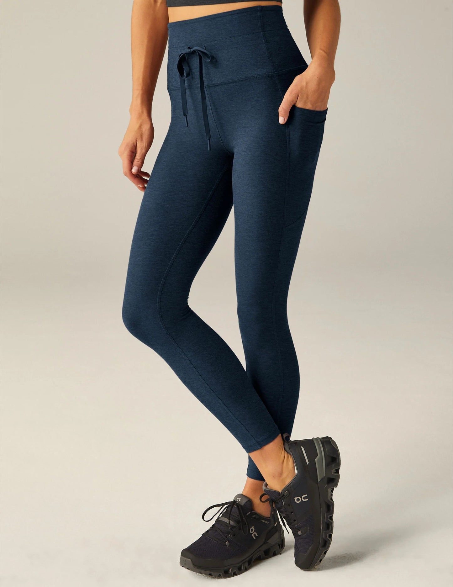 Spacedye Go Pocket Midi Leggings - Nocturnal Navy | Beyond Yoga | Evolve Fit Wear