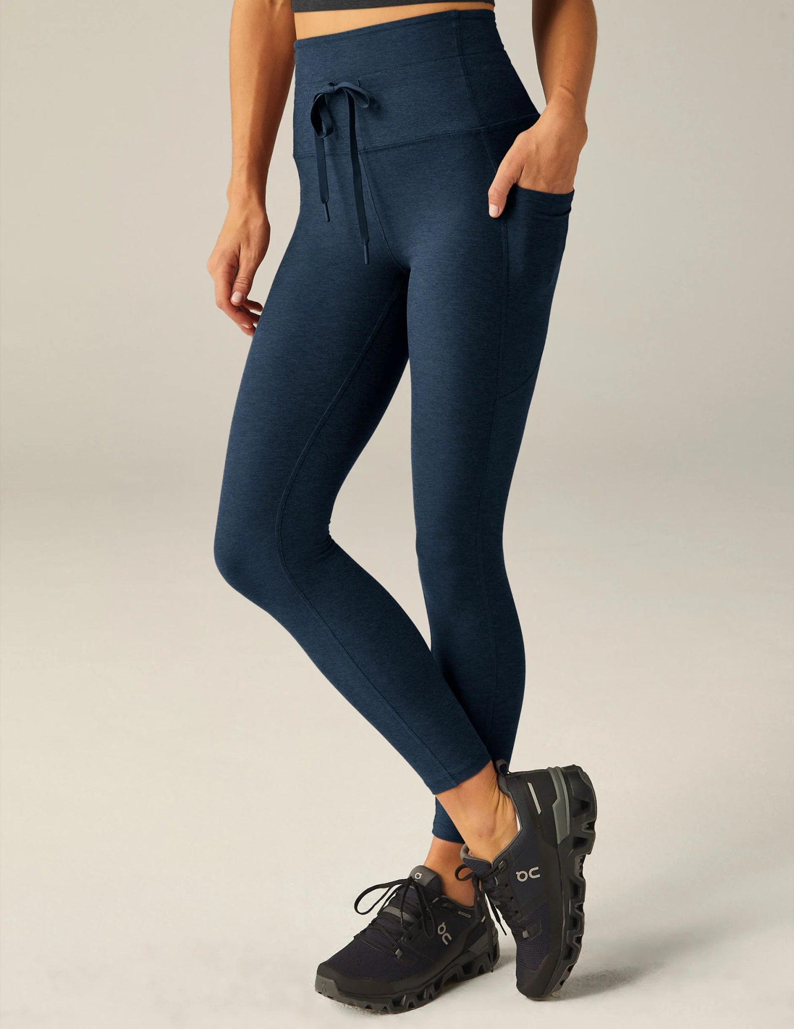Spacedye Go Pocket Midi Leggings - Nocturnal Navy | Beyond Yoga | Evolve Fit Wear