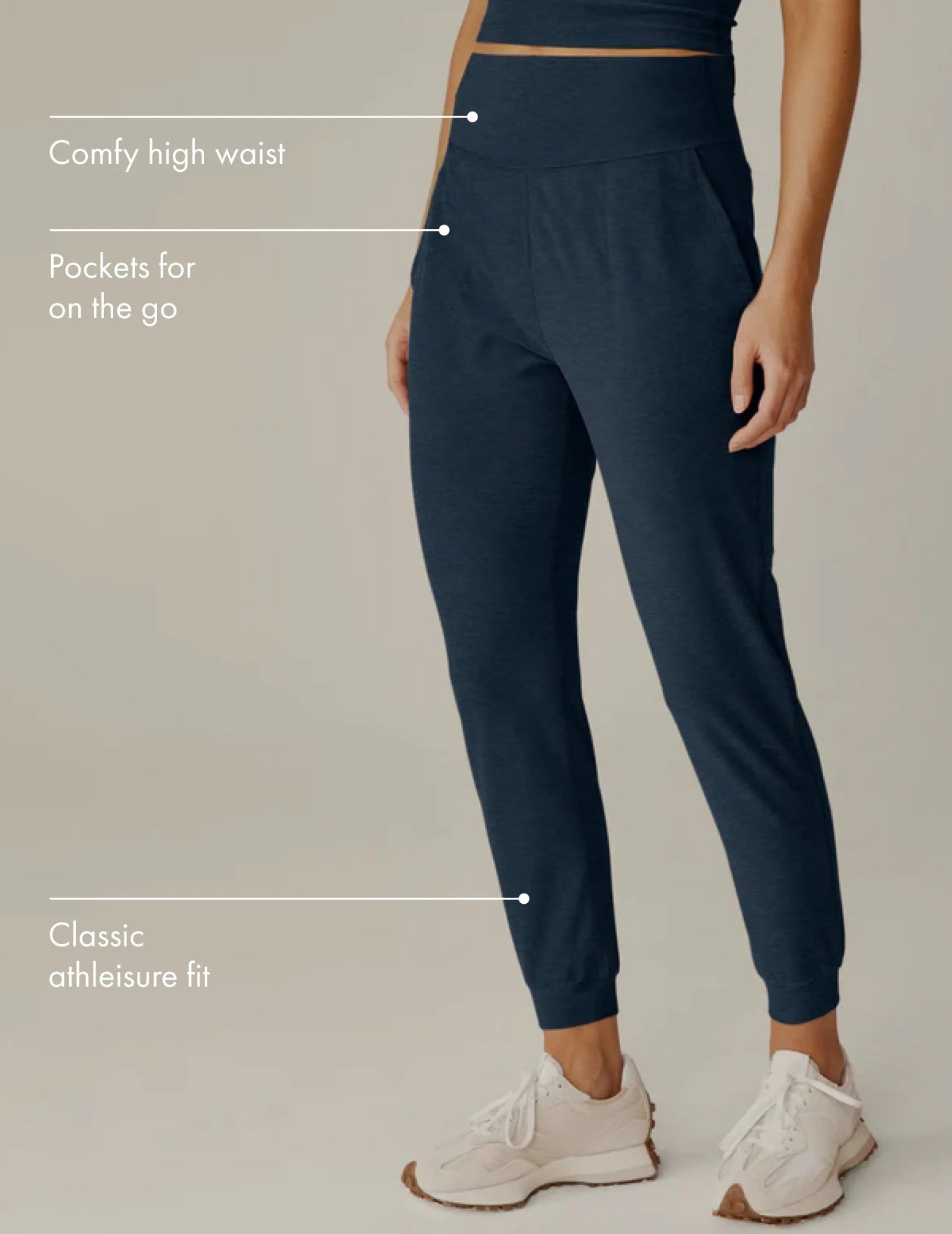 Spacedye Midi Joggers - Nocturnal Navy | Relaxed Sweatpants | Beyond Yoga | Evolve Fit Wear