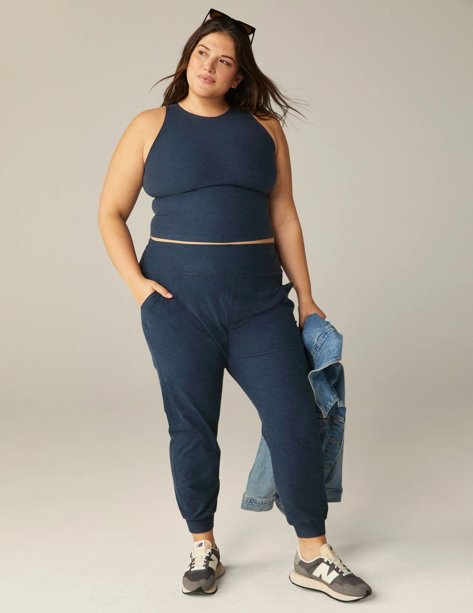 Spacedye Midi Joggers - Nocturnal Navy | Relaxed Sweatpants | Beyond Yoga | Evolve Fit Wear