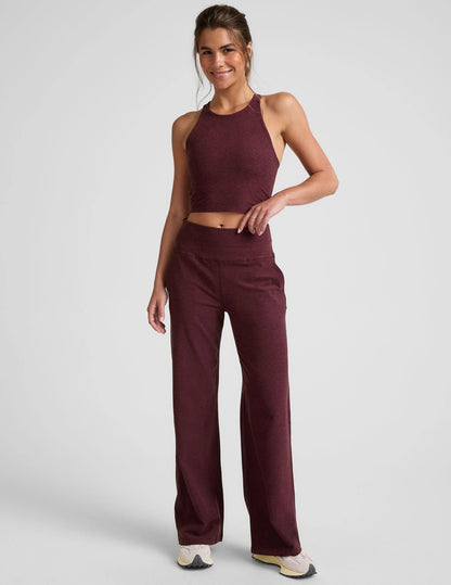 Spacedye Refocus Cropped Tank - Midnight Burgundy Heather | Beyond Yoga | Evolve Fit Wear