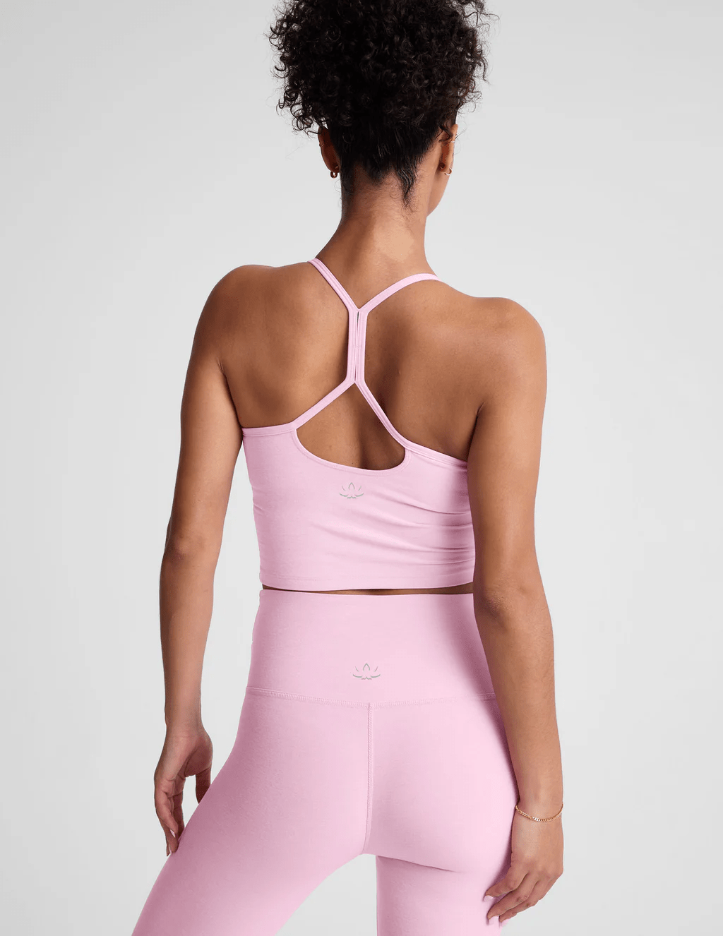 Spacedye Slim Racerback Crop Top - Frosty Pink Heather | Beyond Yoga | Evolve Fit Wear