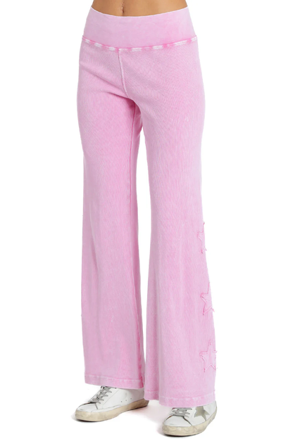 Raw Edge Star Sweatpants - Mineral Light Pink