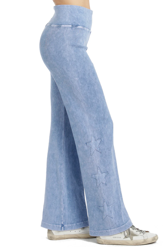 Raw Edge Star Sweatpants - Mineral Light Blue